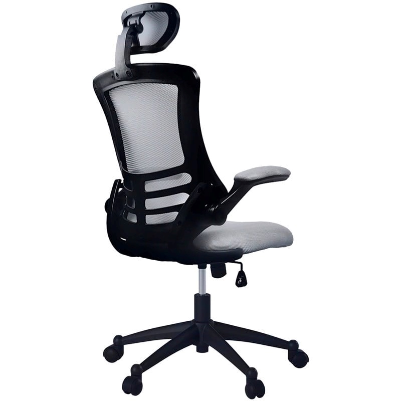 Scranton & Co Fabric Executive High Back Office Chair in Gray