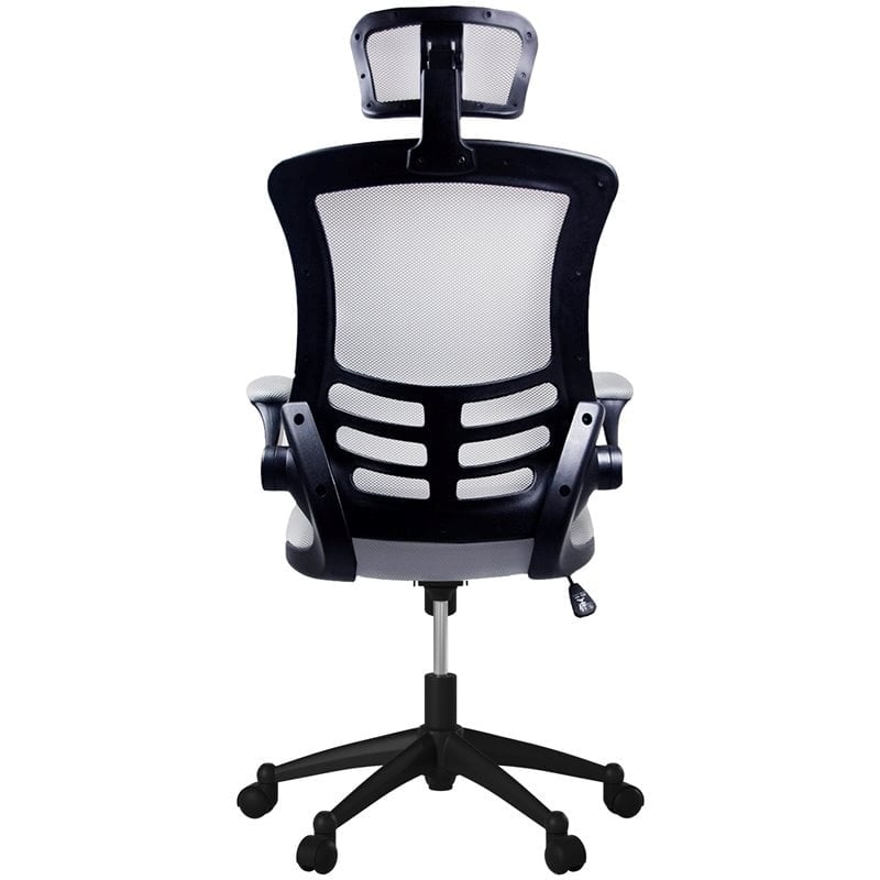 Scranton & Co Fabric Executive High Back Office Chair in Gray