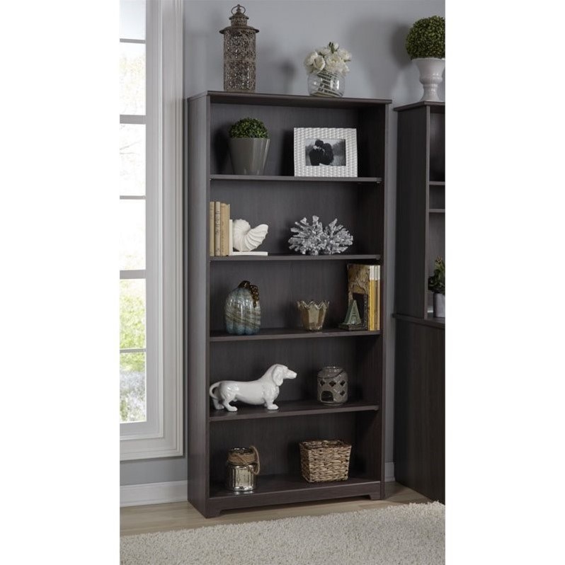 Scranton & Co 5 Shelf Bookcase in Heather Gray