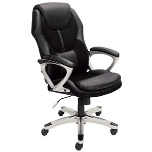scranton & co office chair in puresoft black faux leather