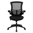 Scranton & Co Mid-Back Mesh Office Chair in Black Fabric