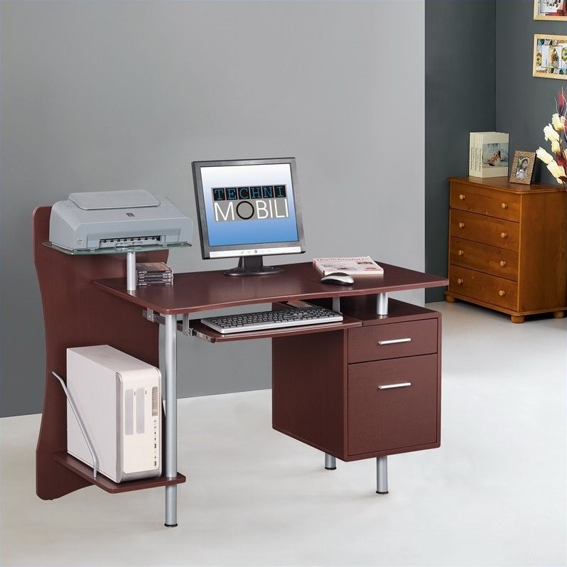 Scranton & Co MDF Chocolate Computer Desk Rectangular 51.25