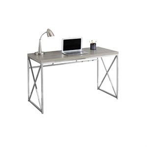 Scranton & Co 48&quot Metal Computer Desk in Dark Taupe