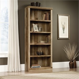 scranton & co 5 shelf bookcase in craftsman oak
