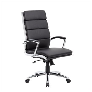 Scranton & Co 20''-23'' Modern Metal Executive Chair in Black/Chrome