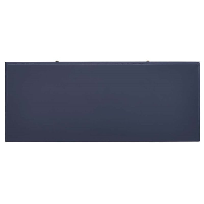 Scranton & Co Wood Blue and Gold Writing Desk Rectangular Durable Unassembled