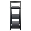 Scranton & Co 3-Tier A-Frame Mid-Century Solid Wood Book Shelf in Black