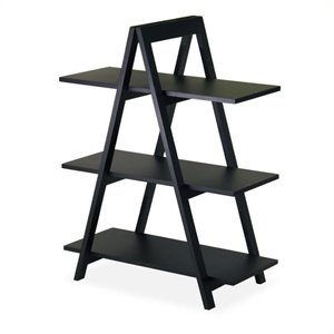 scranton & co a-frame 3-tier shelf in black finish