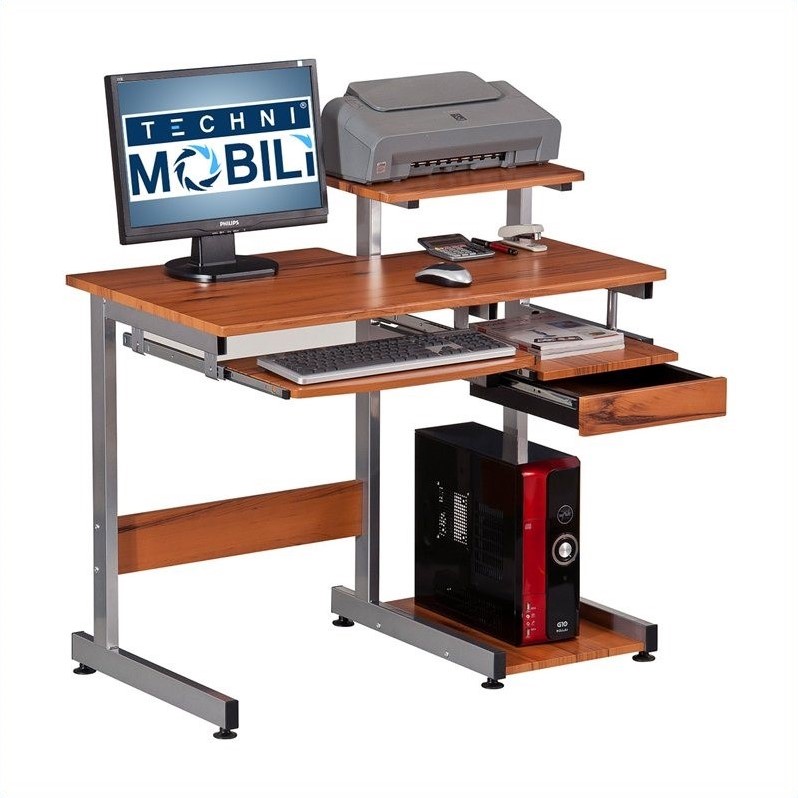 Scranton & Co Wood Computer Desk in Wood Grain
