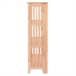 Scranton & Co 4-Tier Transitional Solid Wood Folding Bookcase in Natural
