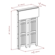 Scranton & Co 4-Tier Transitional Solid Wood Folding Bookcase in Natural