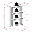 Scranton & Co 4-Tier Transitional Solid Wood Folding Bookcase in Natural