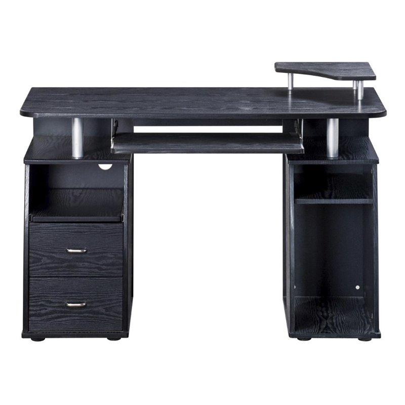 Scranton & Co Modern MDF Wood Home Office Computer Desk in Espresso