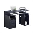 Scranton & Co Modern MDF Wood Home Office Computer Desk in Espresso