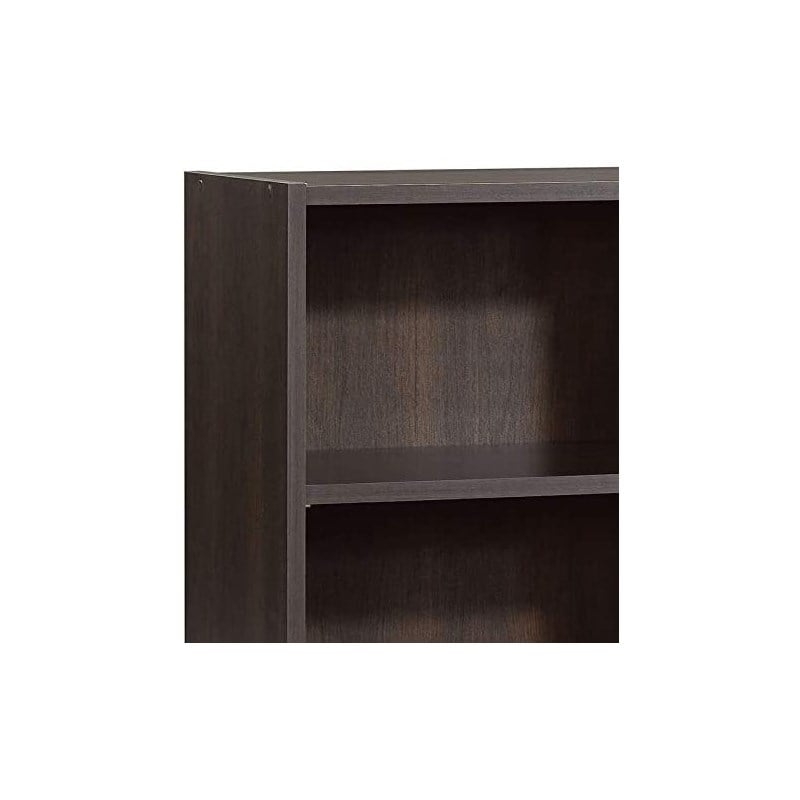 Scranton & Co 3-Shelf Modern Engineered Wood Bookcase in Cinnamon Cherry