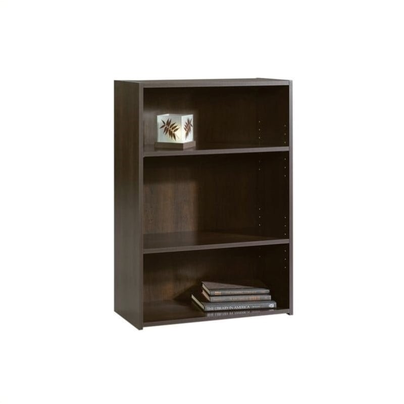 Scranton & Co 3-Shelf Modern Engineered Wood Bookcase in Cinnamon Cherry