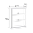 Scranton & Traditional Engineered Wood Co 3 Shelf Bookcase in Select Cherry