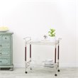 Scranton & Co Serving Cart in Nickel Brush