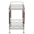 Scranton & Co Serving Cart in Nickel Brush