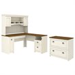 Scranton & Co 3 Piece Office Set in Antique White