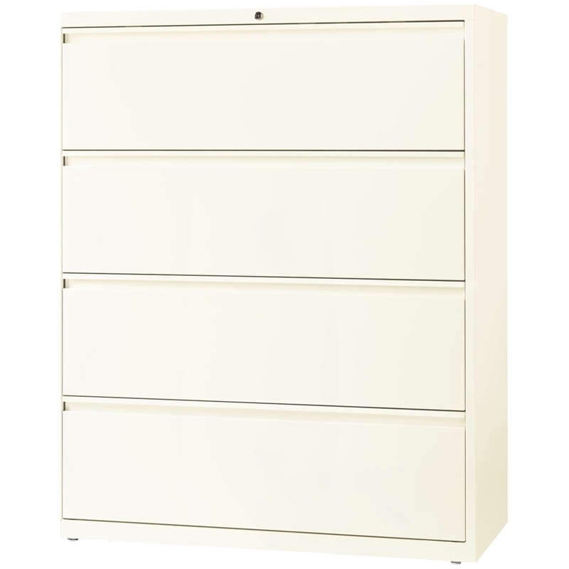 Scranton & Co Metal Off White Filing Cabinet Rectangular 42