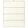 Scranton & Co Metal Off White Filing Cabinet Rectangular 42