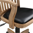 Scranton & Co Wood Brown Bankers Office Chair Rectangular Padded Seat 37