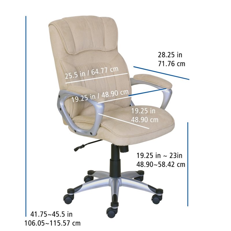 Scranton & Co Executive Office Chair in Fawn Tan Linen