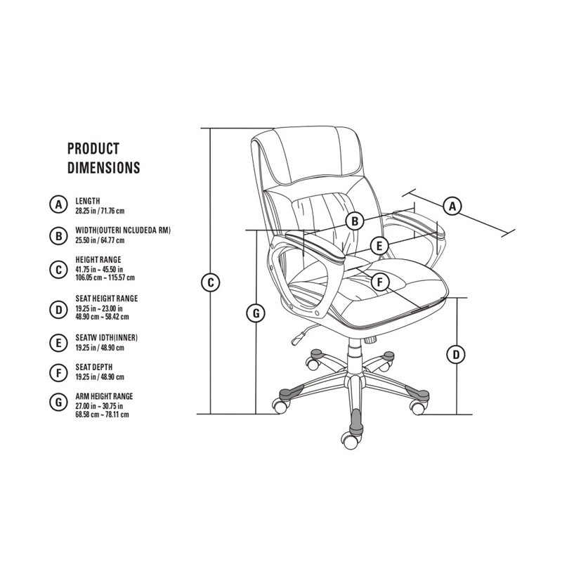 Scranton & Co Executive Office Chair in Fawn Tan Linen