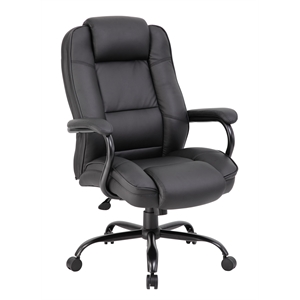 Scranton & Co Faux Leather Heavy Duty Executive Office Chair in Black