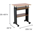 Scranton & Co Standing Height Adjustable Workstation in Medium Oak