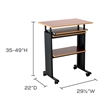 Scranton & Co Standing Height Adjustable Workstation in Medium Oak