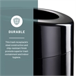 Scranton & Co Open Top Receptacle - 30 Gallon in Black