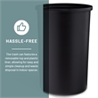 Scranton & Co Open Top Receptacle - 30 Gallon in Black