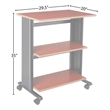Scranton & Co Mobile Machine Metal Cart in Cherry