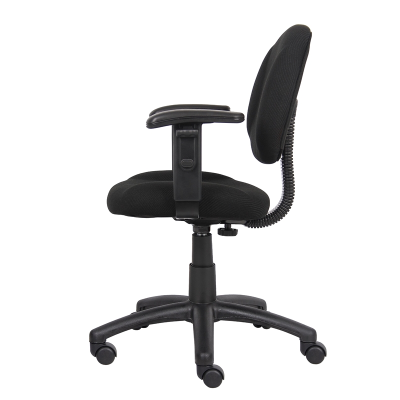 Scranton & Co Contemporary Office Chair with Adjustable Arms in Black