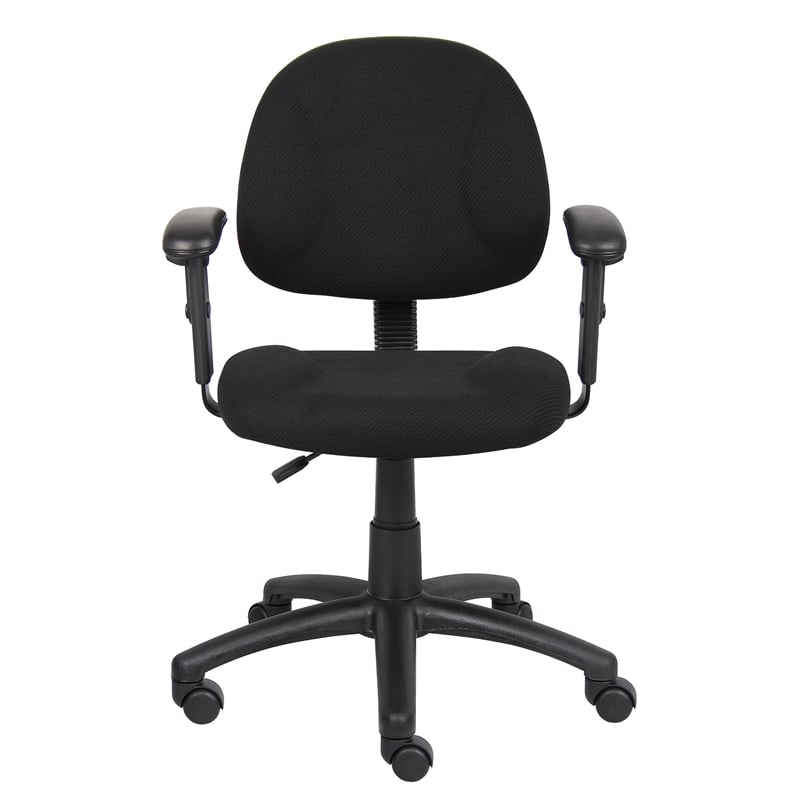 Scranton & Co Contemporary Office Chair with Adjustable Arms in Black