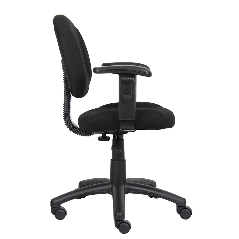 Scranton & Co Contemporary Office Chair with Adjustable Arms in Black