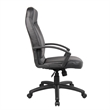 Scranton & Co Modern Faux Leather Executive High-Back Office Chair in Black