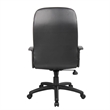Scranton & Co Modern Faux Leather Executive High-Back Office Chair in Black