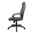 Scranton & Co Modern Faux Leather Executive High-Back Office Chair in Black