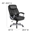 Scranton & Co Leather Swivel Office Chair in Black