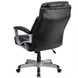 Scranton & Co Leather Swivel Office Chair in Black
