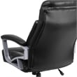 Scranton & Co Leather Swivel Office Chair in Black