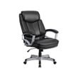Scranton & Co Leather Swivel Office Chair in Black