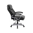 Scranton & Co Leather Swivel Office Chair in Black
