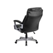 Scranton & Co Leather Swivel Office Chair in Black