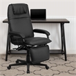 Scranton & Co High Back Leather Reclining Office Chair in Black