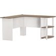 Scranton & Co L Shape Desk in White and Sonoma Oak