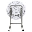 Scranton & Co Plastic White Folding Table Round 24